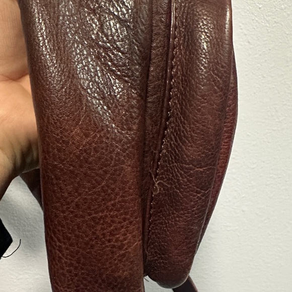 Scully Dark Brown Leather Sling Bag - Picture 7 of 16